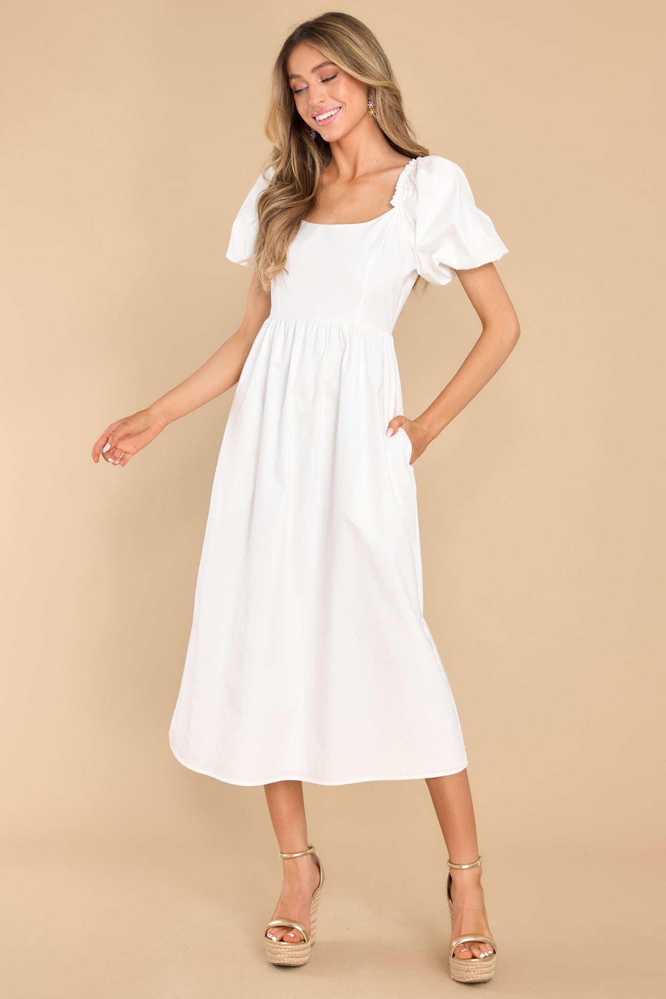 white midi dresses